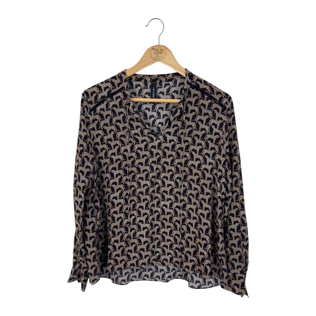 Marc Cain Leopard SIlk Blouse N4