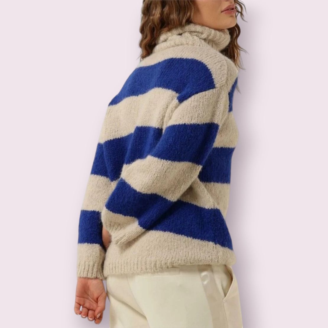 10days Дамски пуловер с висока яка алпака и вълна  (L)