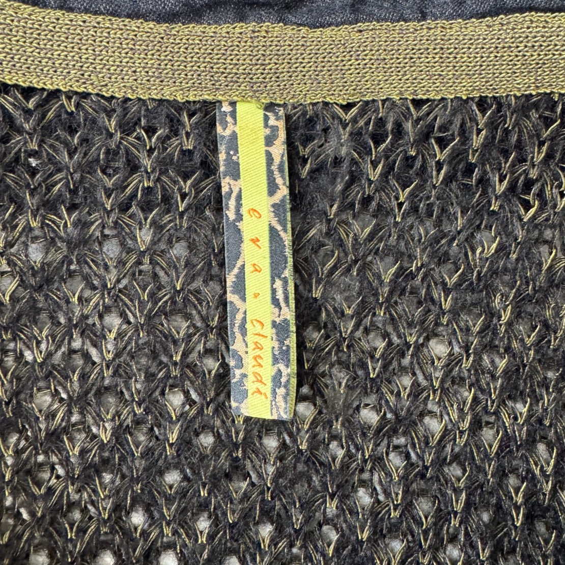 Eva & Claudi плетена жилетка с дантели (S)