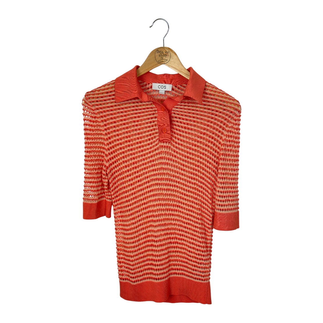 COS Open-Knit Polo Shirt (XS)