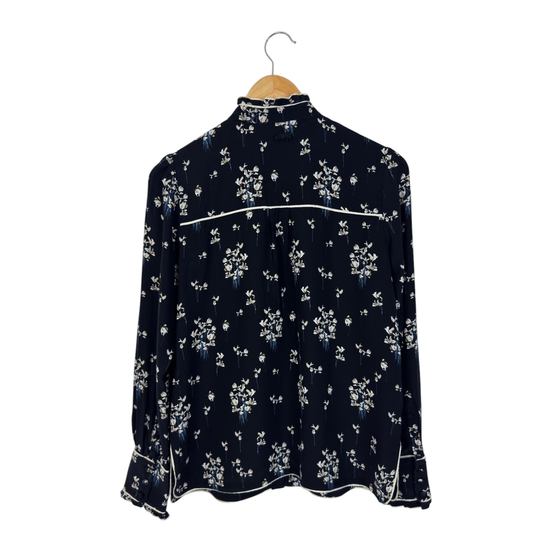 H&M Erdem Floral Silk Pajama Blouse (36)
