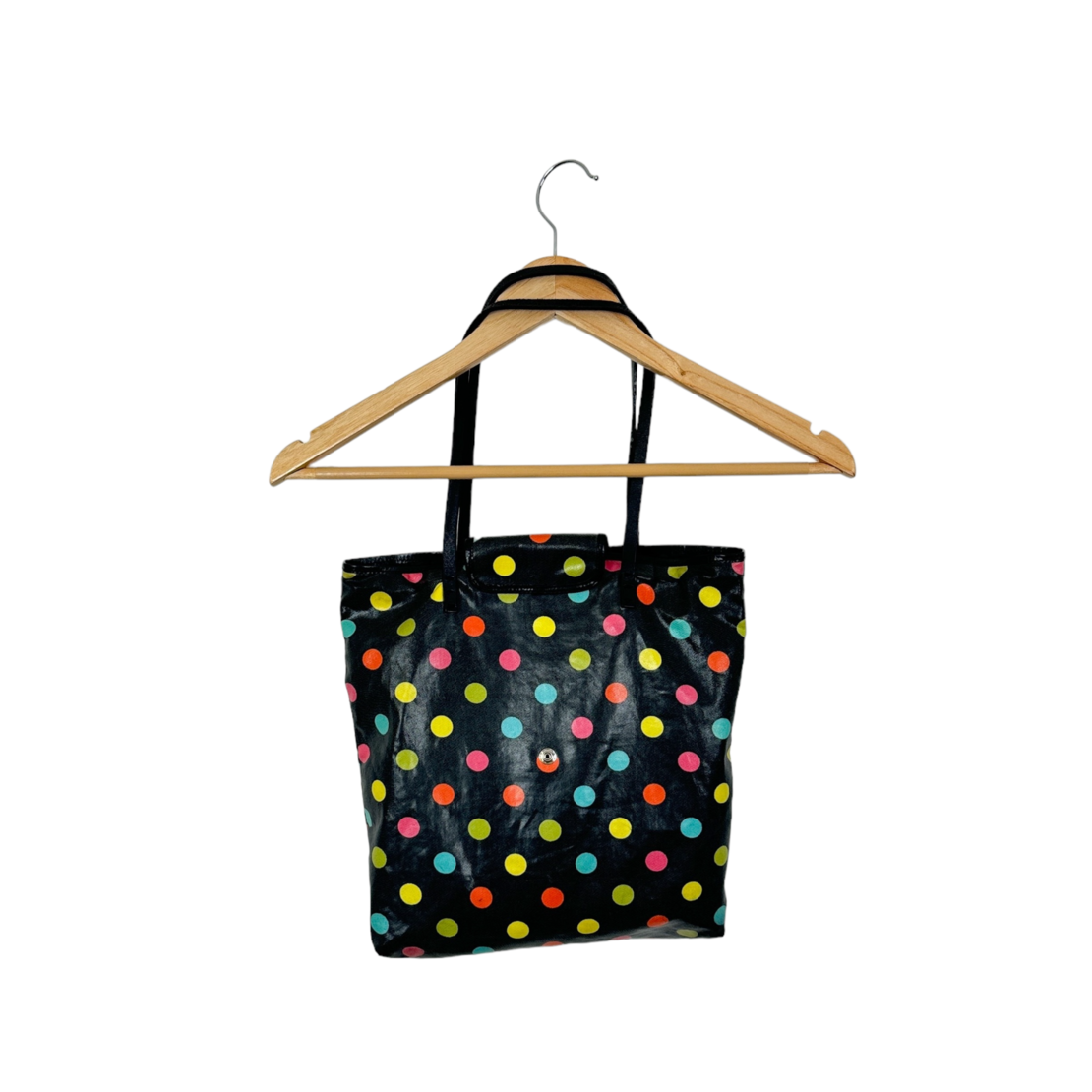 Виндтидж дамска чанта 90s Moschino polka dot PVC shoulder bag