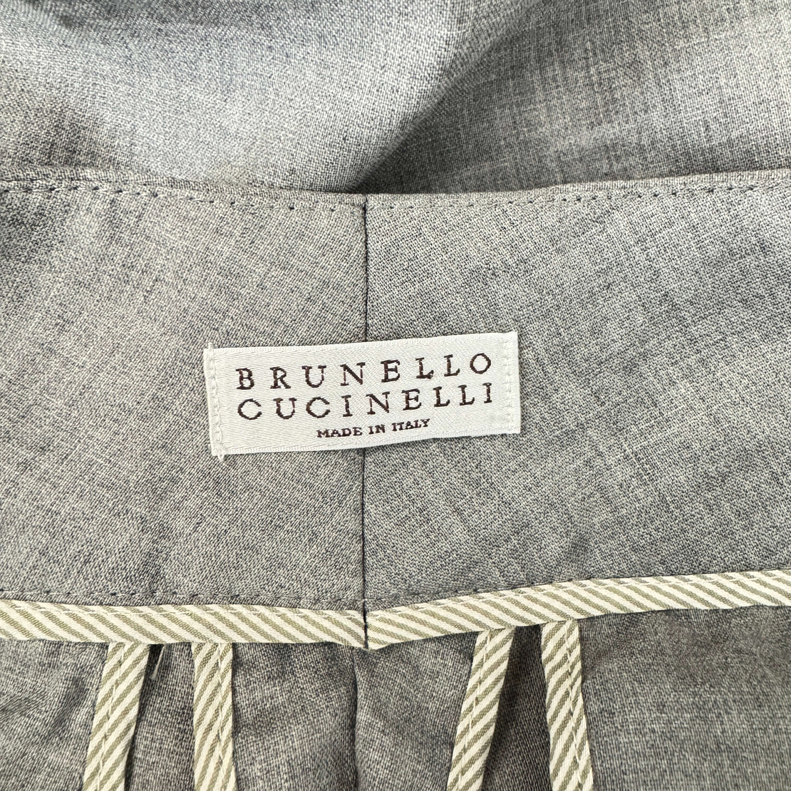 Brunello Cucinelli Gray Wool Pants (38)