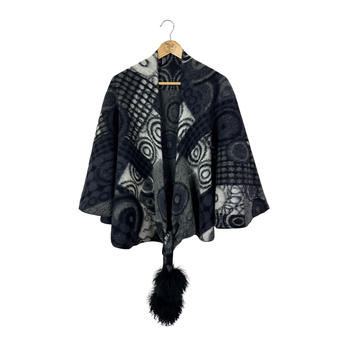 Annikki Karvinen Handmade Wool Wrap Poncho (OS)