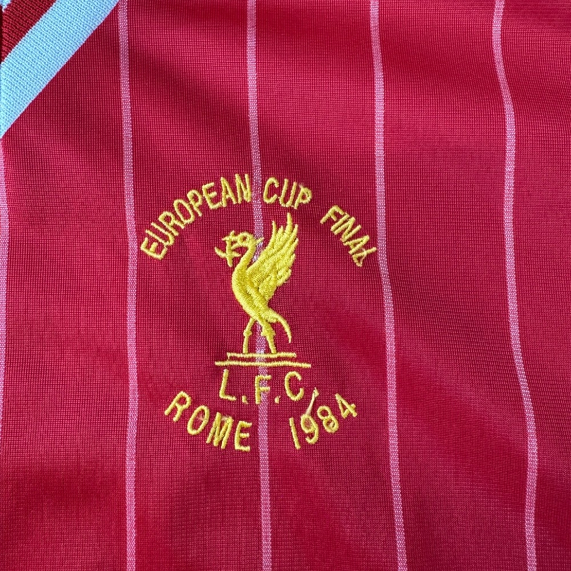 Ретро футболна фланелка Liverpool FC 1984 Rome Home, размер L