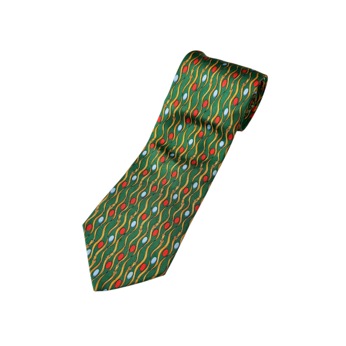 Christian Dior Monsieur Multicolor Print Silk Tie 59''