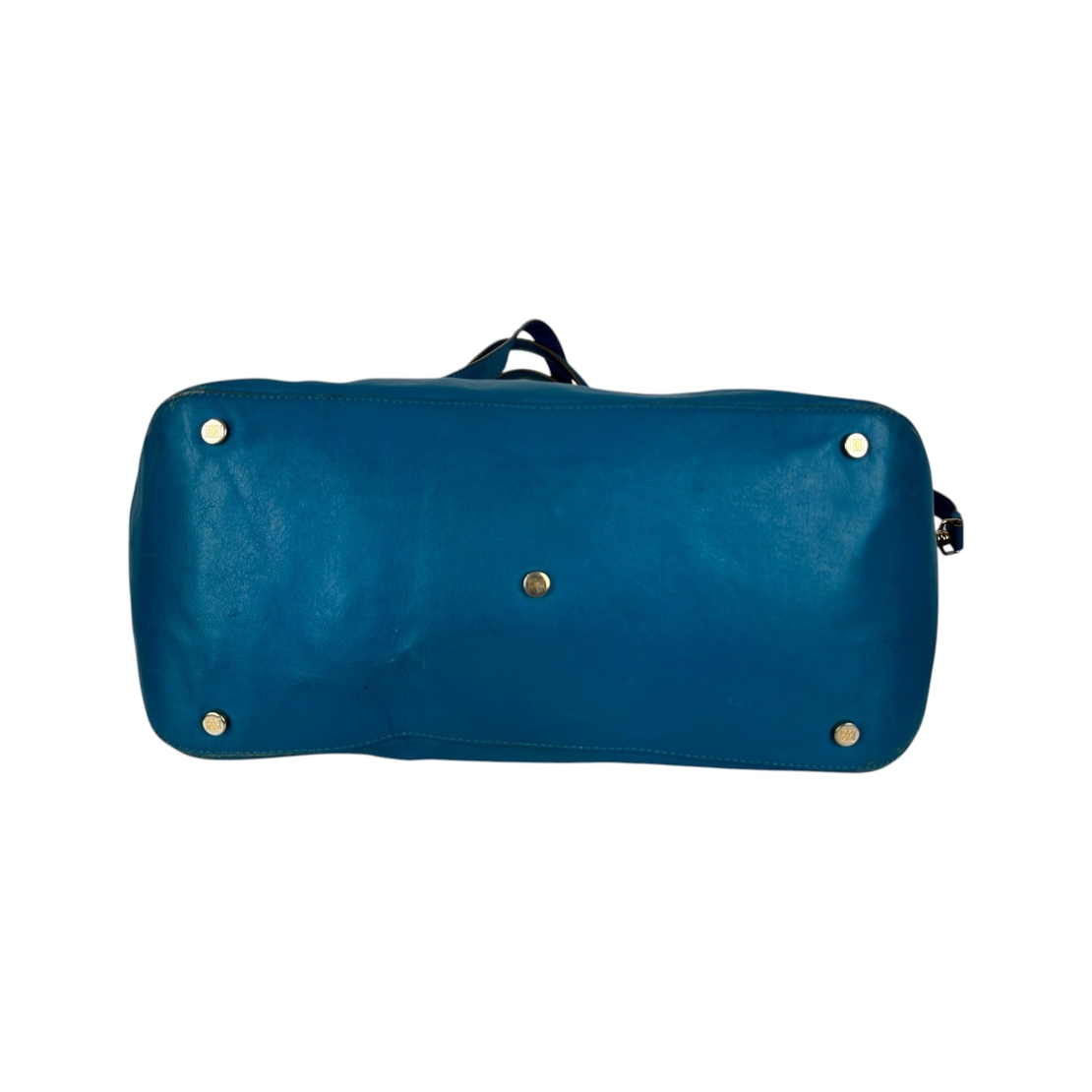 Escada Blue Leather Tote / Shoulder Bag