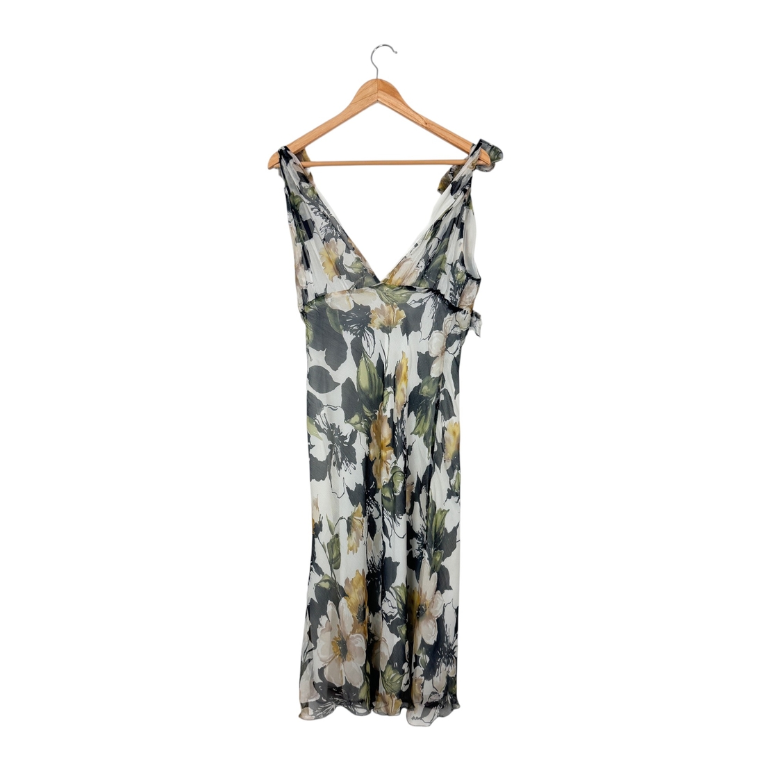 Sonia Fortuna floral print silk dress (L)
