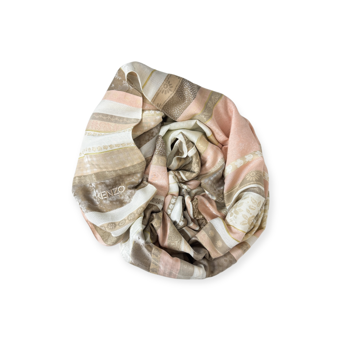 Kenzo Silk Print Scarf 68x176