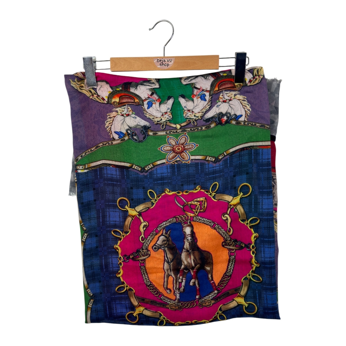 No brand вълнен прит шал 137x140