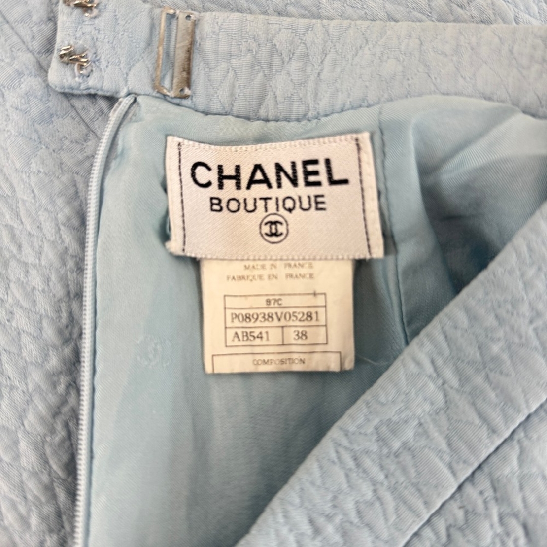 Chanel 1997 Cruise Baby Blue Оригинална пола (FR 38)