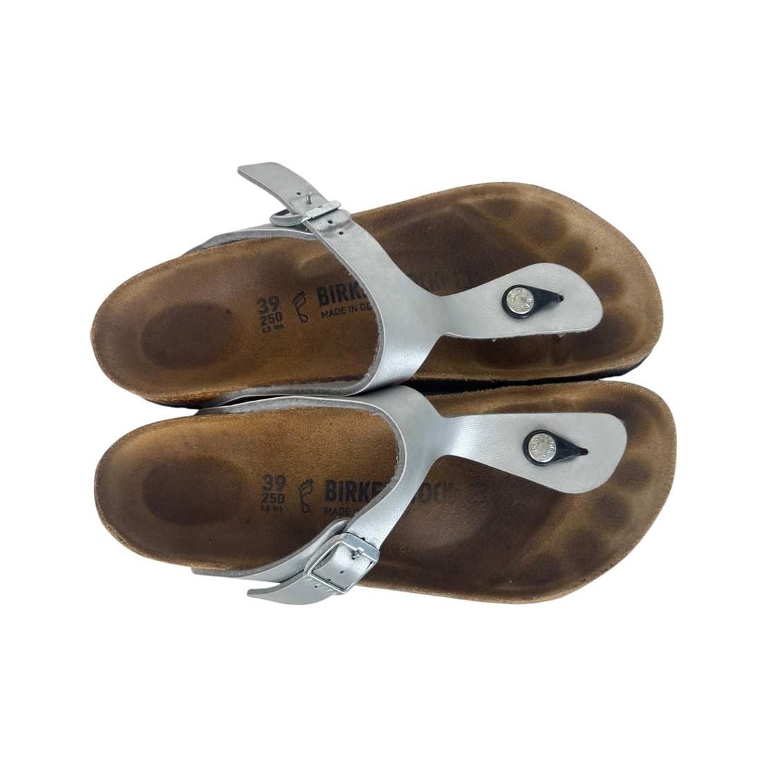 Birkenstock Gizeh Silver Birko-Flor (39)