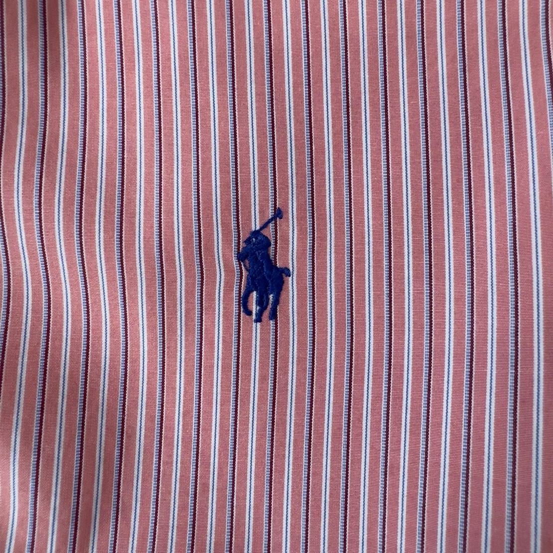 RALPH LAUREN Pink Striped Classic Fit Button-Down Shirt (M)