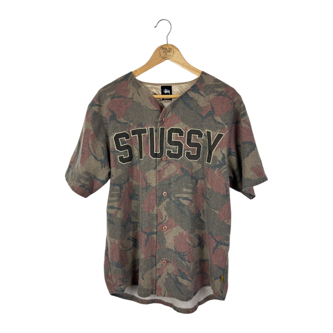 Stüssy Camo Wool Baseball Shirt (L)