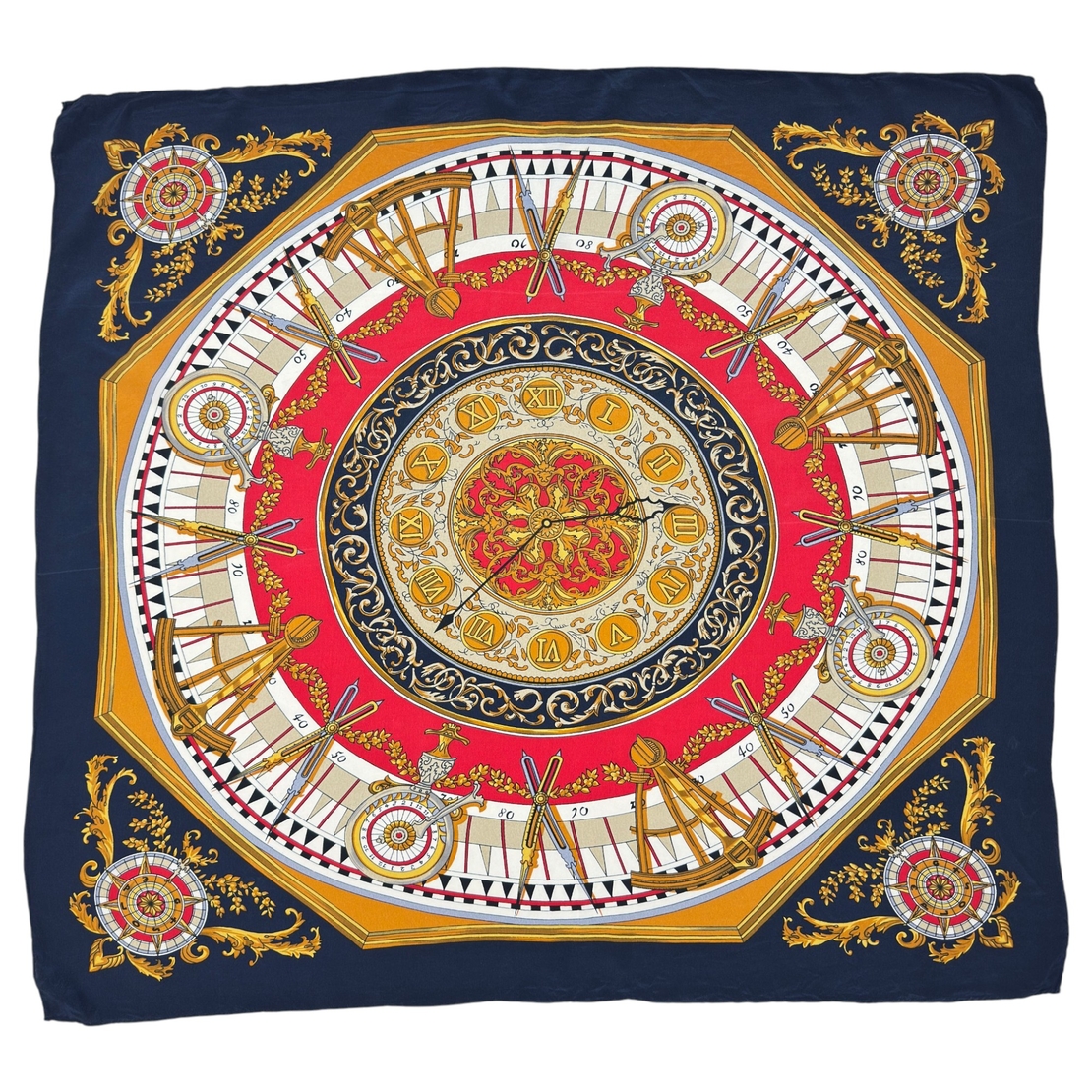 Silk scarf with vintage print 
