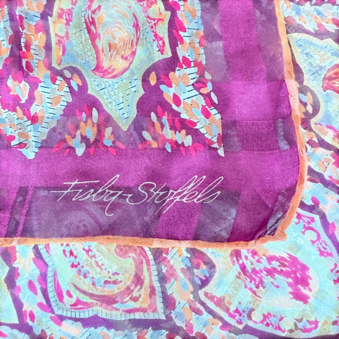 Fisba Stoffels копринен принт шал 75x75