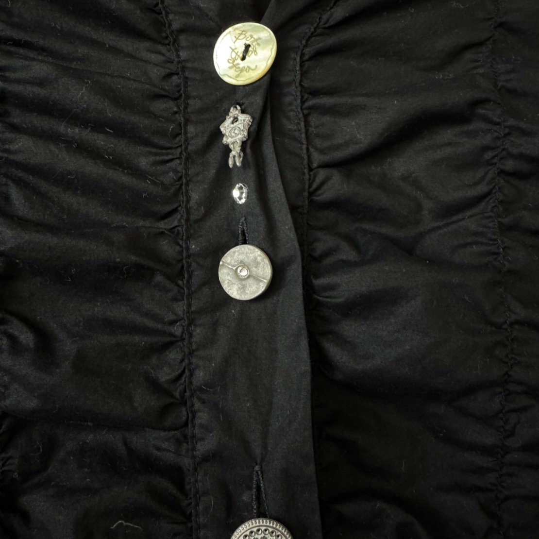 Bottega by Elisa Cavaletti Ruffle Front Blouse (M)