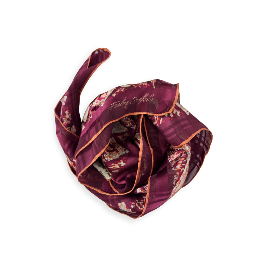 Fisba Stoffels копринен принт шал 75x75