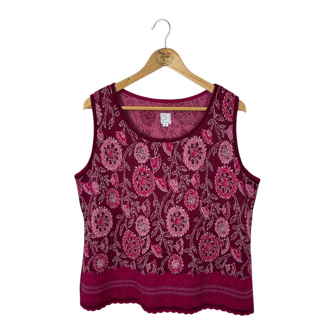 Deerberg Knitted Floral Tank Top (L)