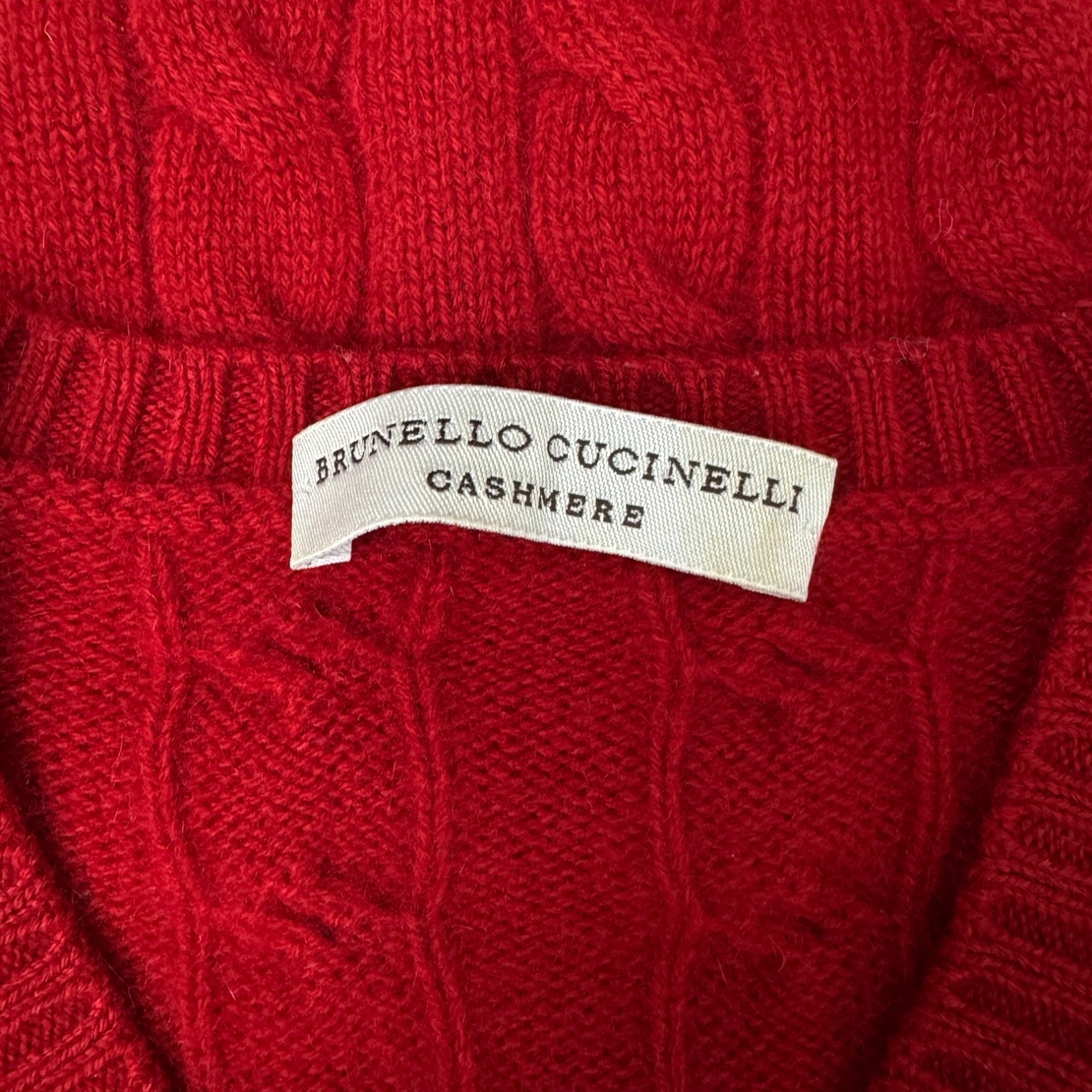 Brunello Cucinelli Cable Kniit Cashmere Sweater (M)