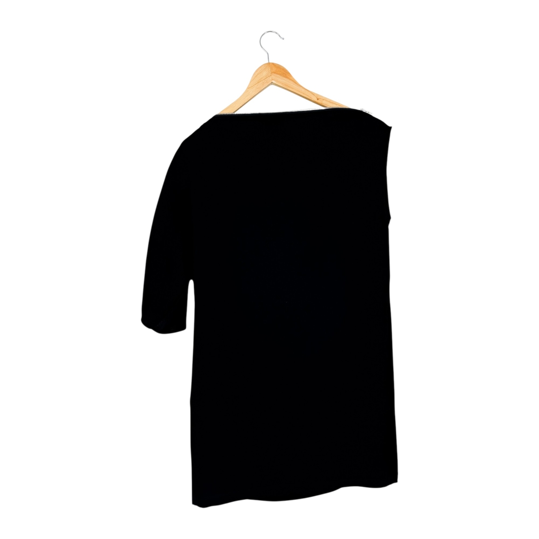 Alexander McQueen Black Zip Boat Neck Midi Dress (IT40/M)