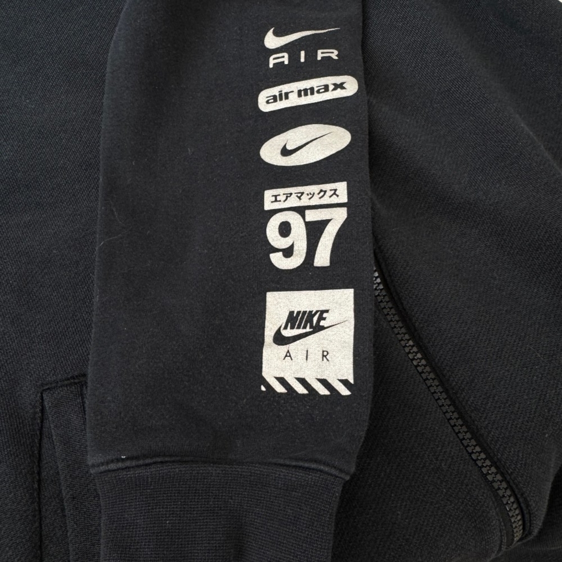 Мъжки суитшърт Nike Air NSW с цип и качулка, черен, размер S