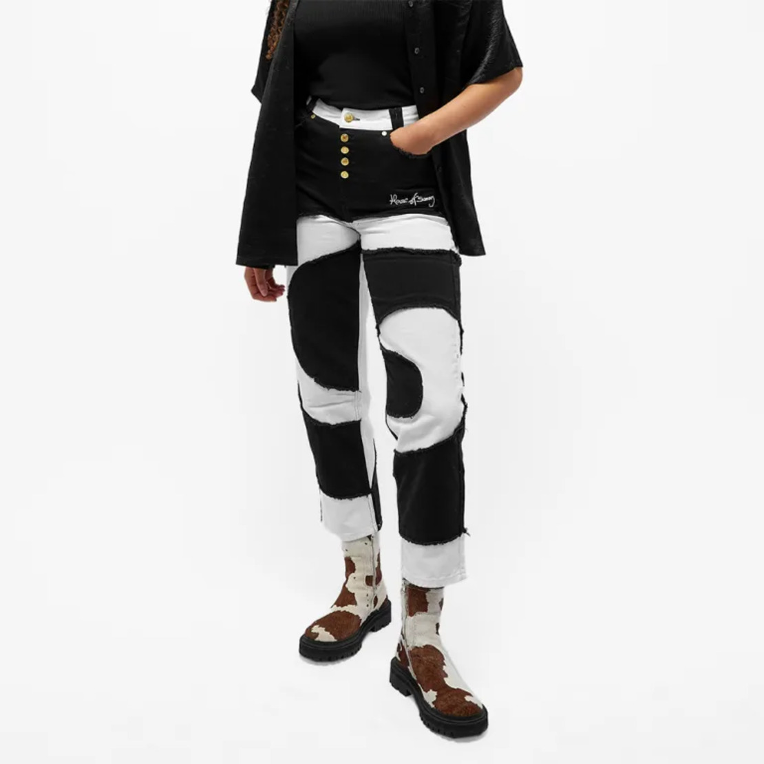 House of Sunny Patchwork дамски дънки (40)