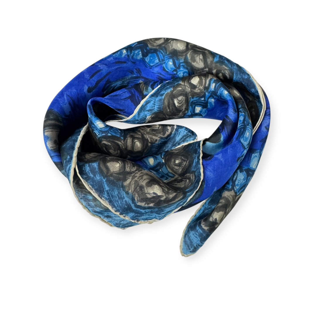 No-brand silk print scarf 66x66