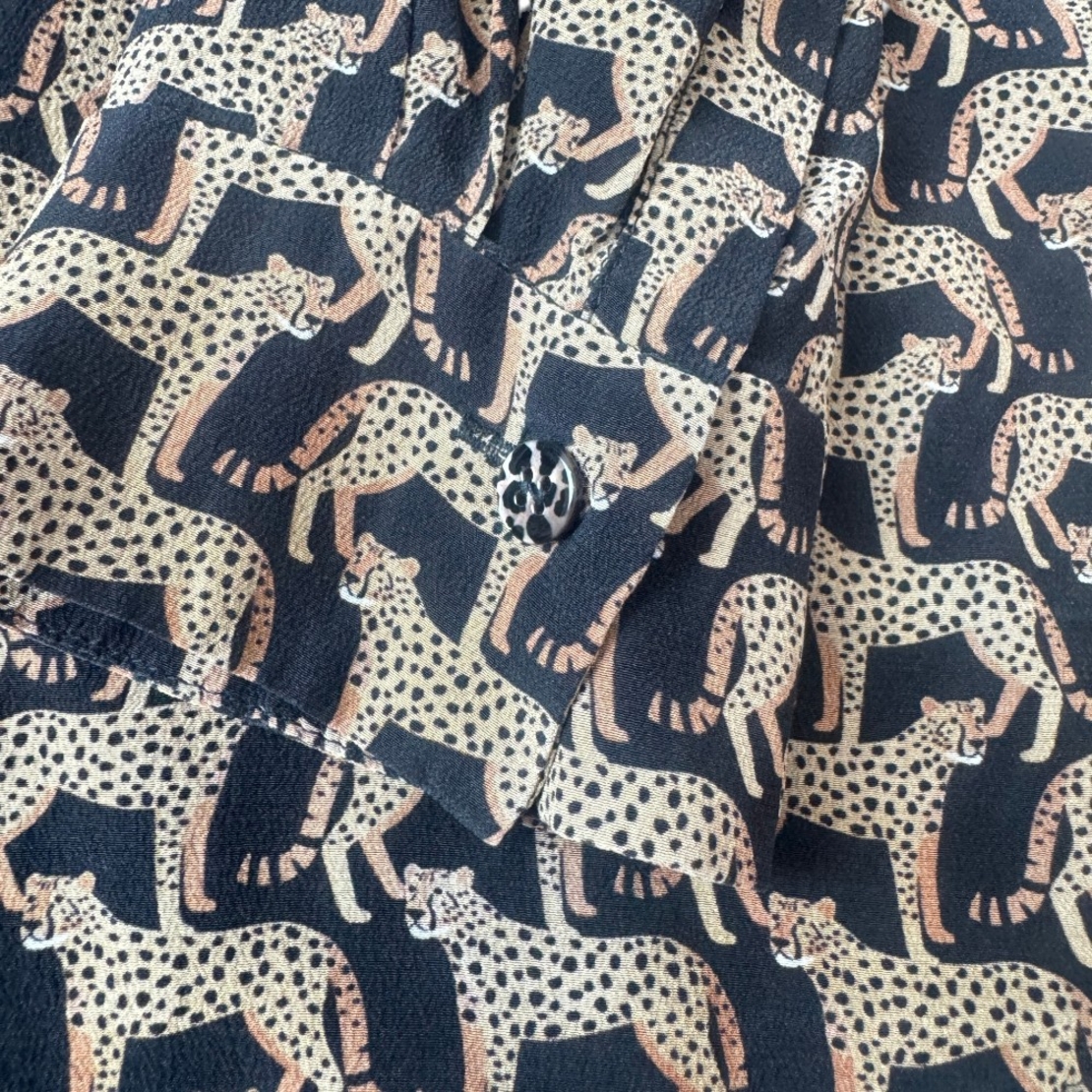 Marc Cain Leopard SIlk Blouse N4
