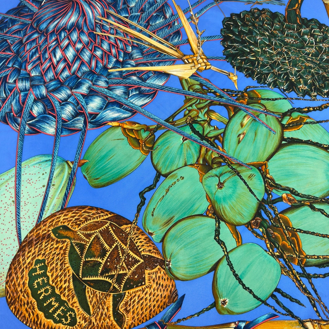 Vintage Hermès Jardin Creole Silk Scarf