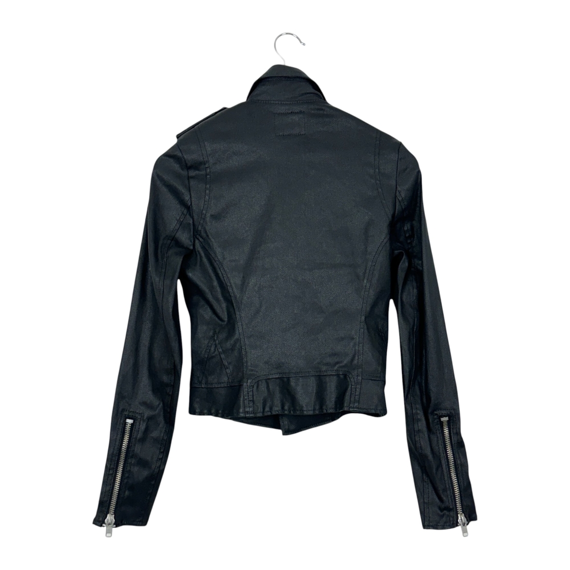 True Religion Moto Coated Faux Leather Jacket (S)