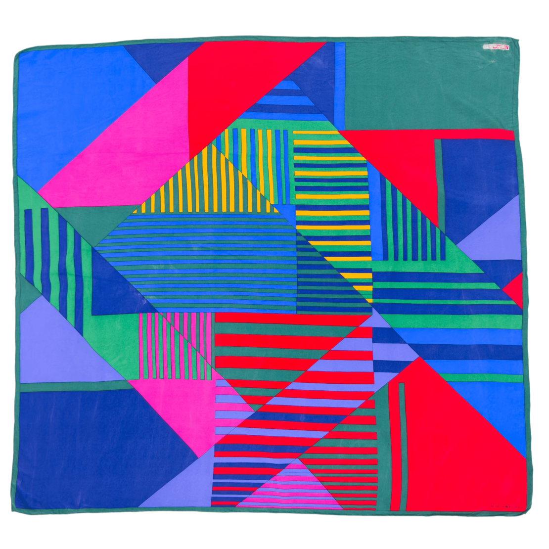 Maria Kurki Geometric Silk Scarf 77x84