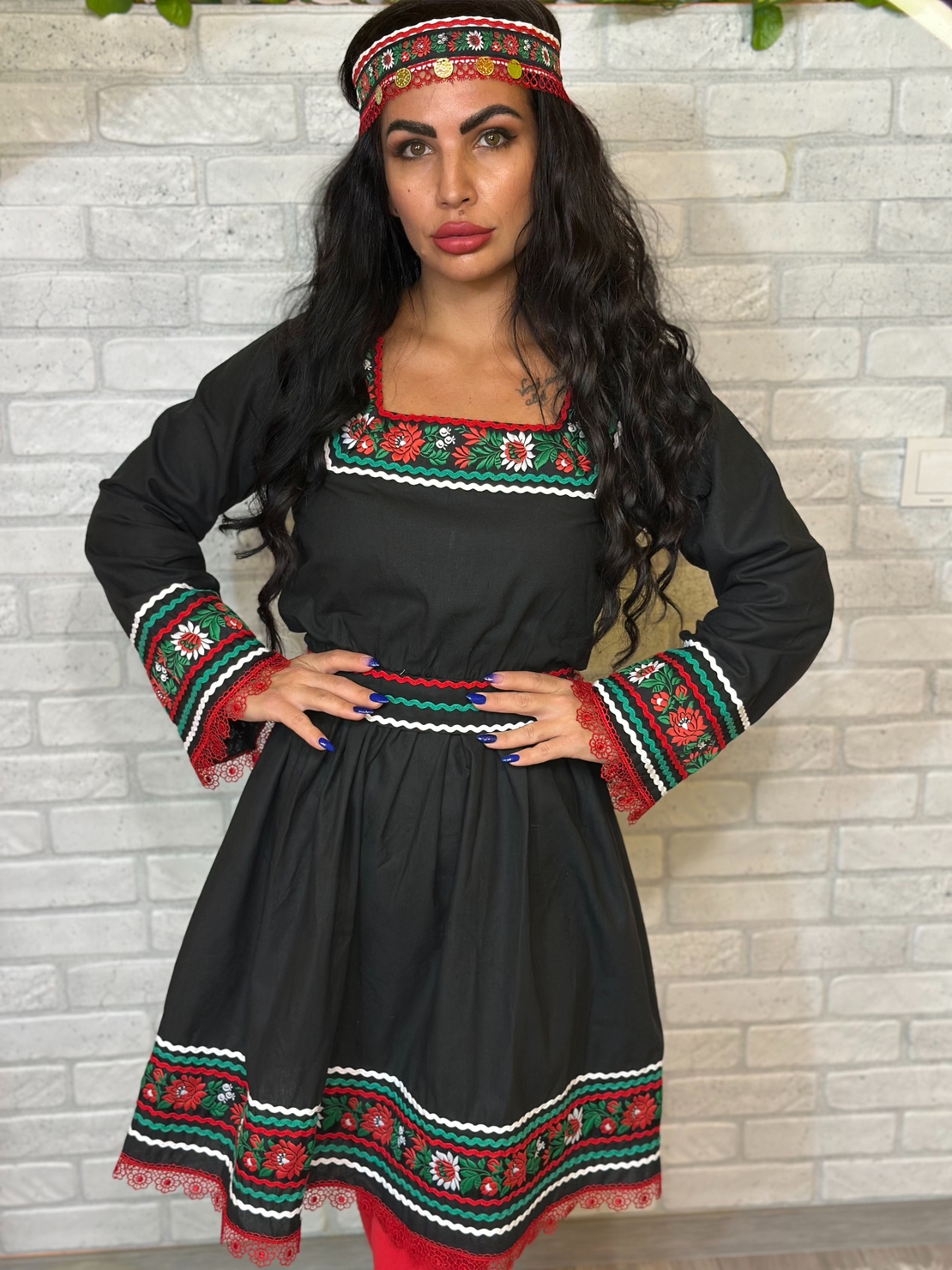 рокля с етно мотиви 43