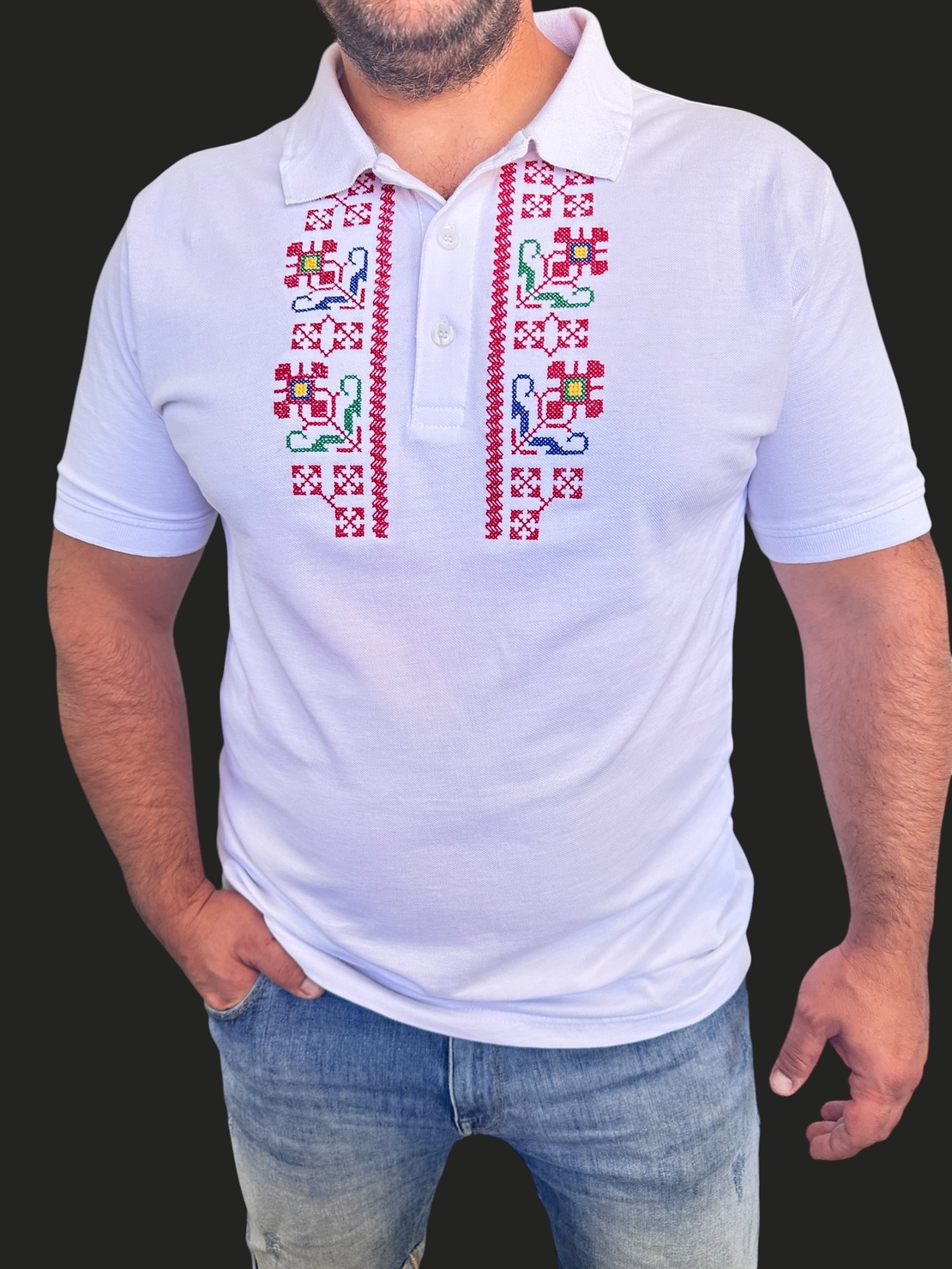 Мъжка тениска с тракийска шевица „Тракия“