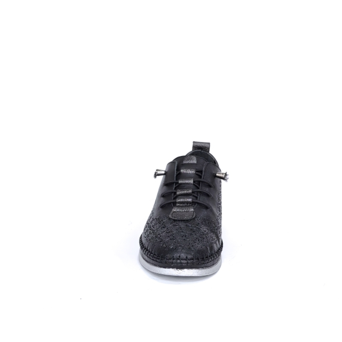 Women's casual shoes / genuine leather / anatomical insole / black / 756