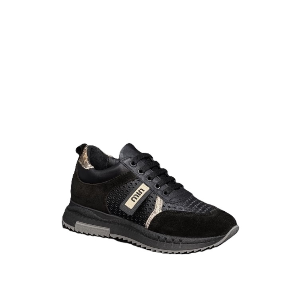 Дамски сникърс / кец / естествена кожа /723-35/черно