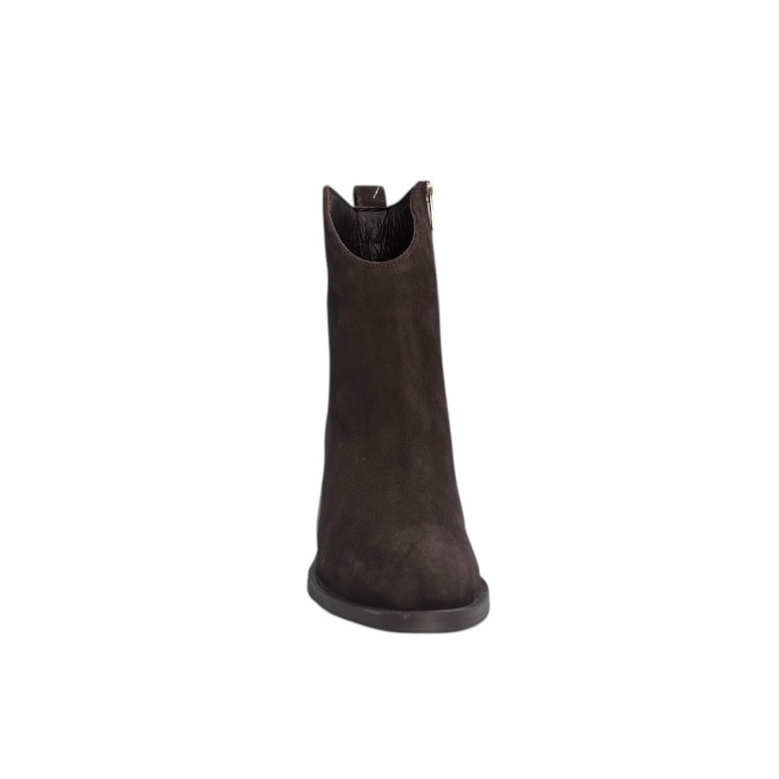Women's elegant ankle boots / Genuine leather / 719-61 / Brown