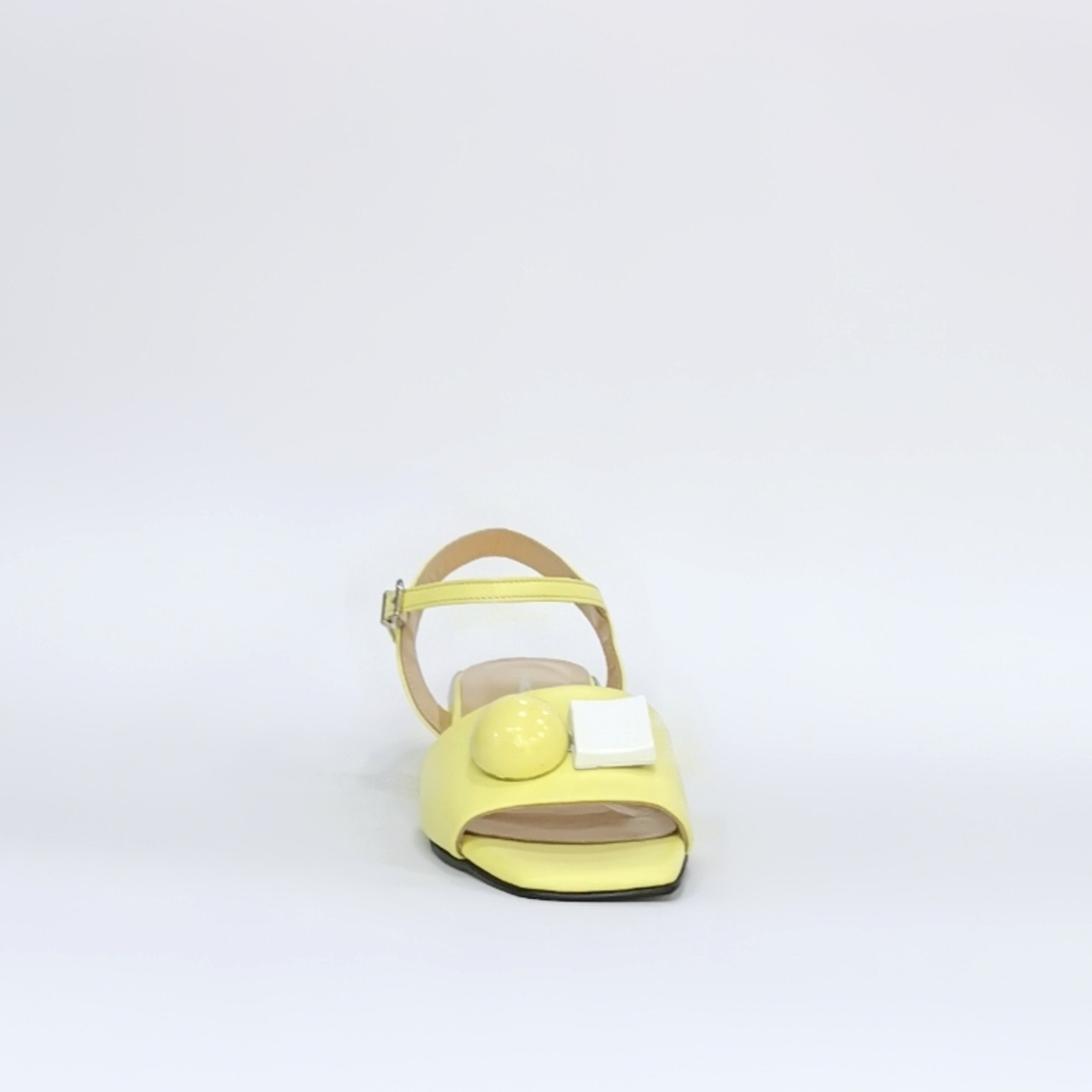 Women's elegant sandals  / natural leather /  yellow / 72357