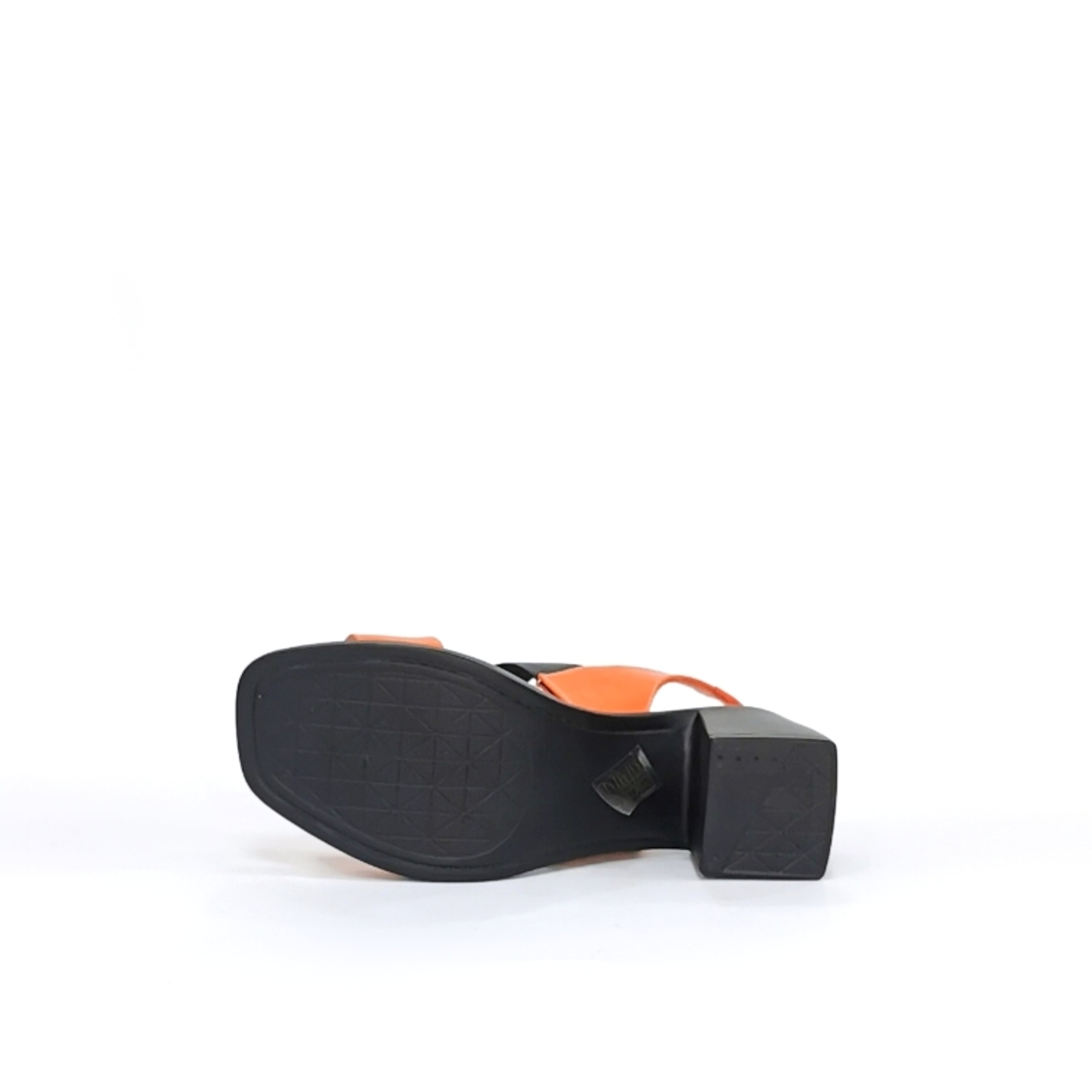 Women's elegant sandal / natural leather / orange / 77052