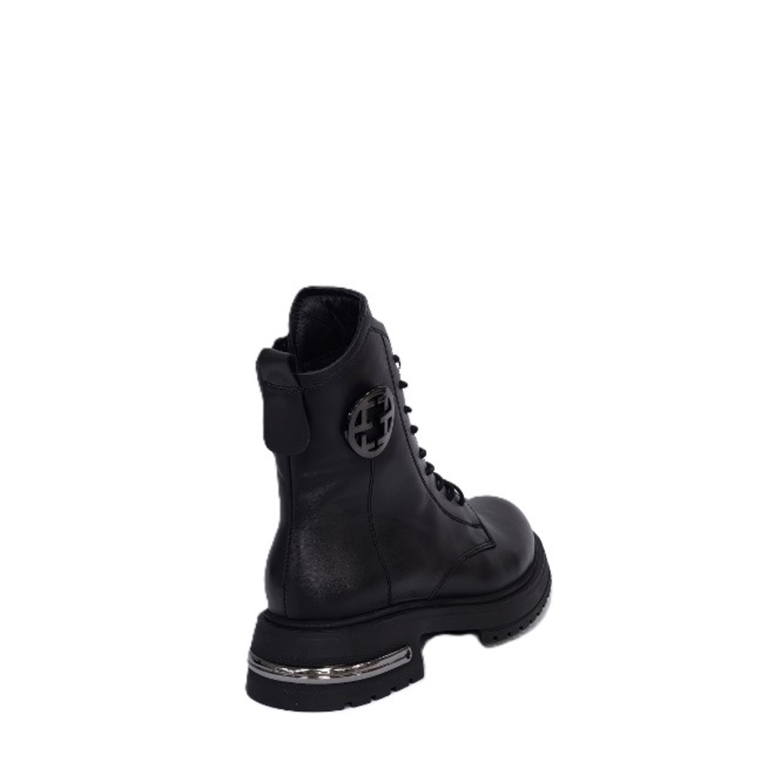 Дамски ежедневни боти / естествена кожа /  72-57/ черно