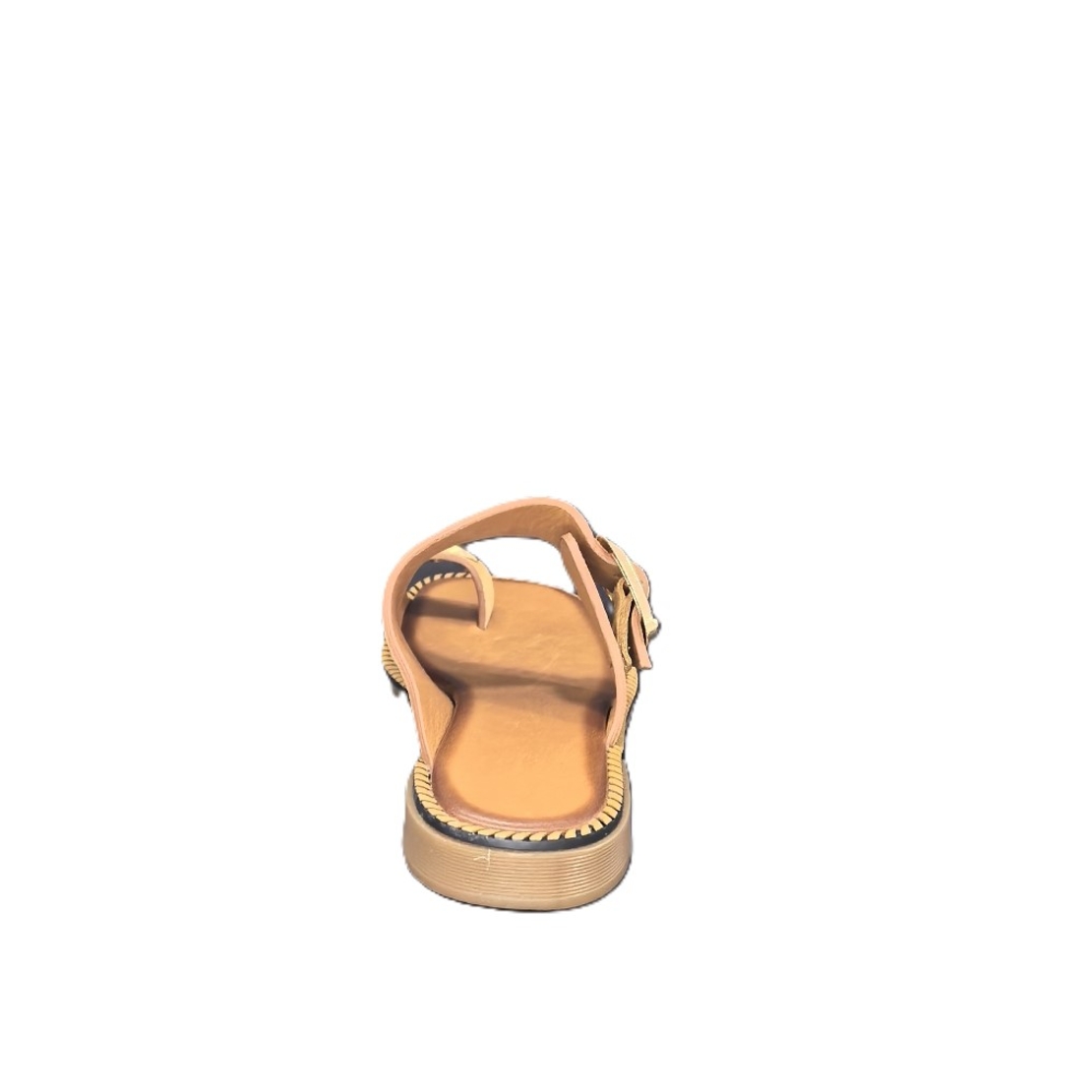 Women's slippers / genuine leather / 7118/taba