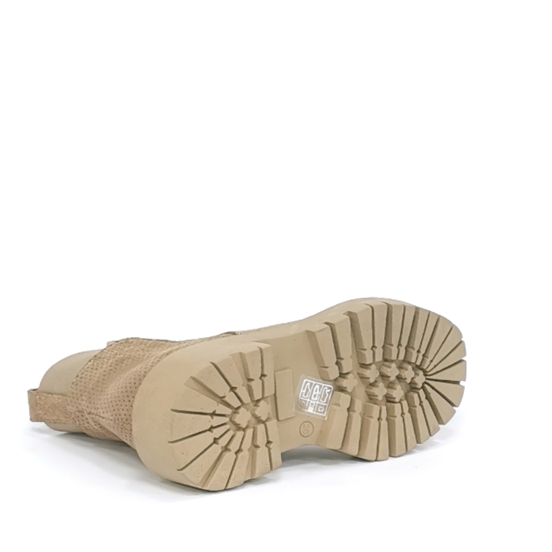 Women's casual boots made of natural leather in beige color/76694