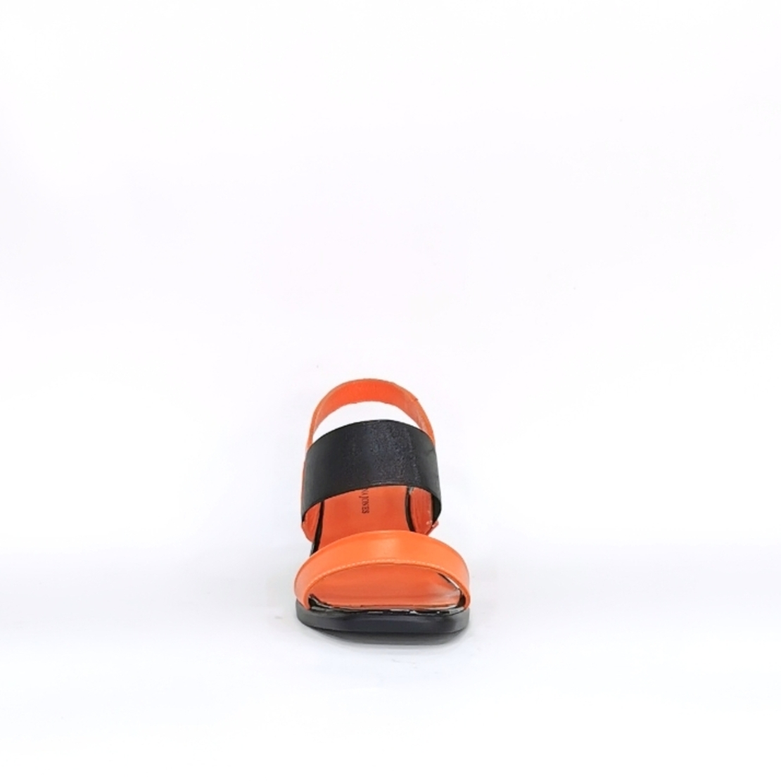 Women's elegant sandal / natural leather / orange / 77052
