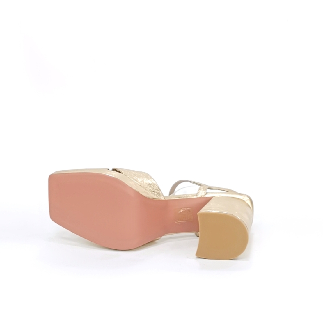 Women's elegant sandals  /natural leather / gold /78631