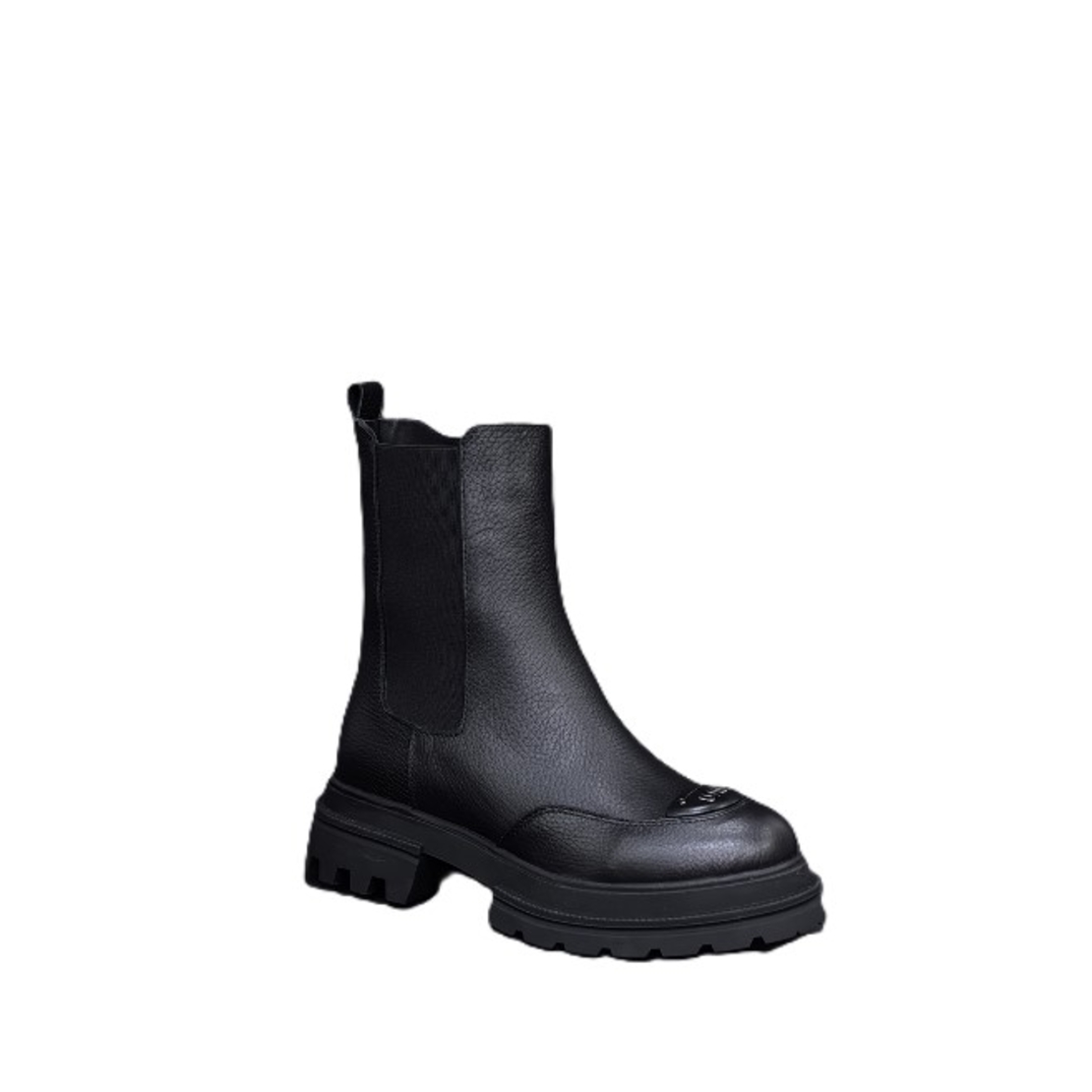 Дамски ежедневни боти / естествена кожа /  7908/ черно