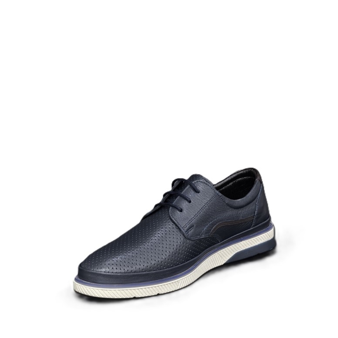 Мъжки мокасини / лоуфъри  / естествена кожа / 7426/синьо/анатомична стелка