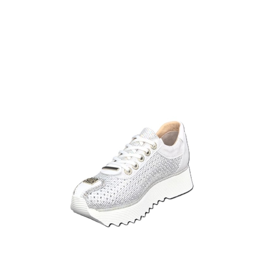 Дамски сникърс /естествена кожа/анатомична стелка/767/сребро