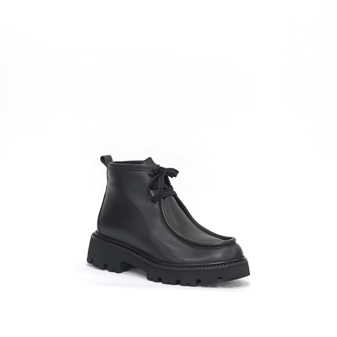 Women's casual boots made of natural leather in black/7333