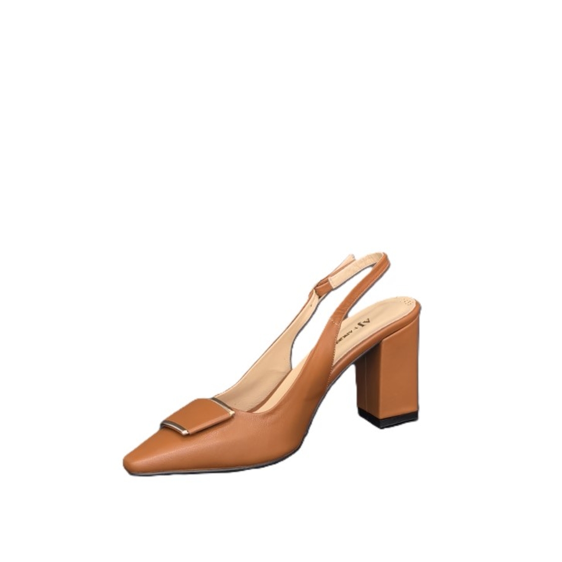 Дамски елегантни обувки / естествена кожа / 729-35/ таба