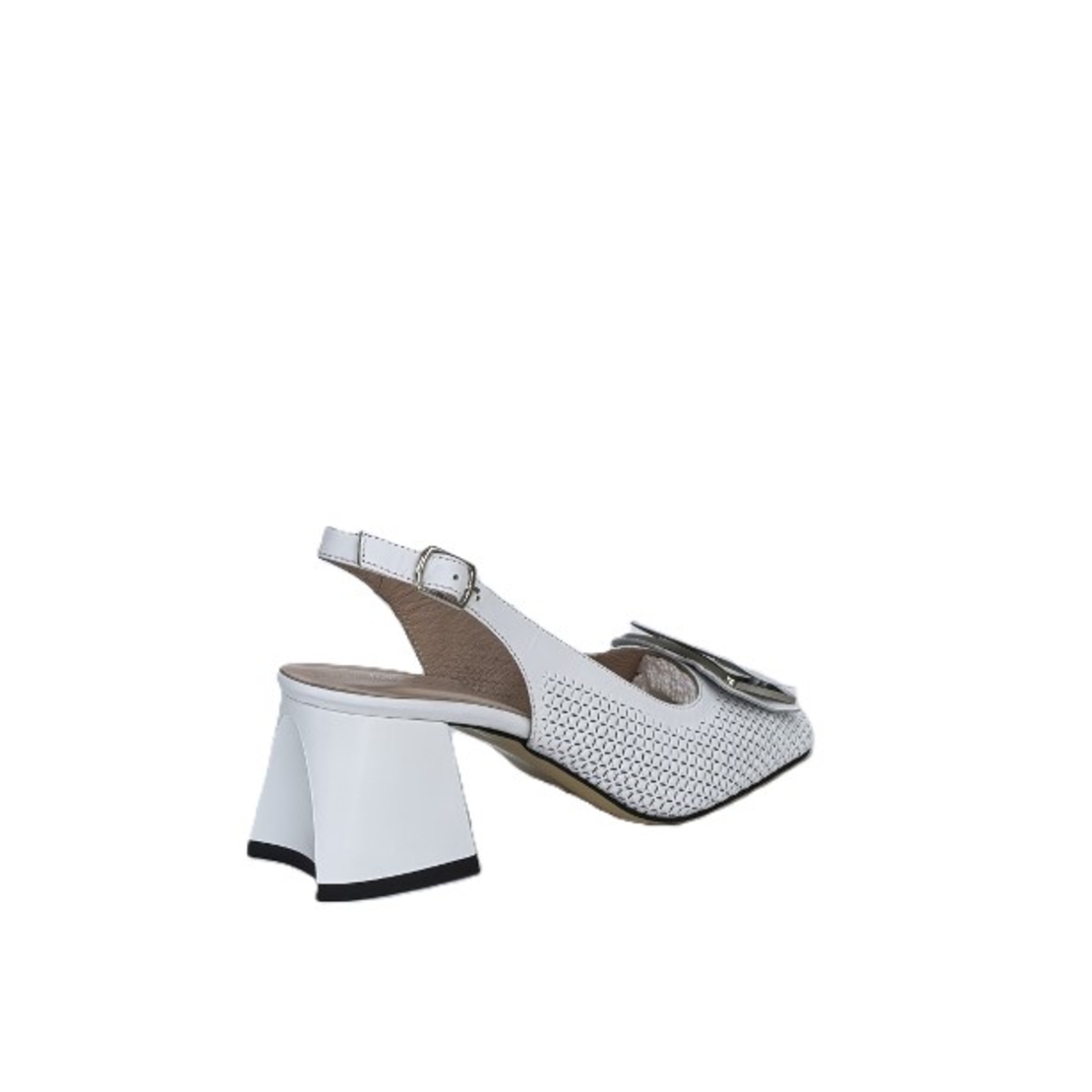 Women's elegant shoes / natural  leather / white /708-168